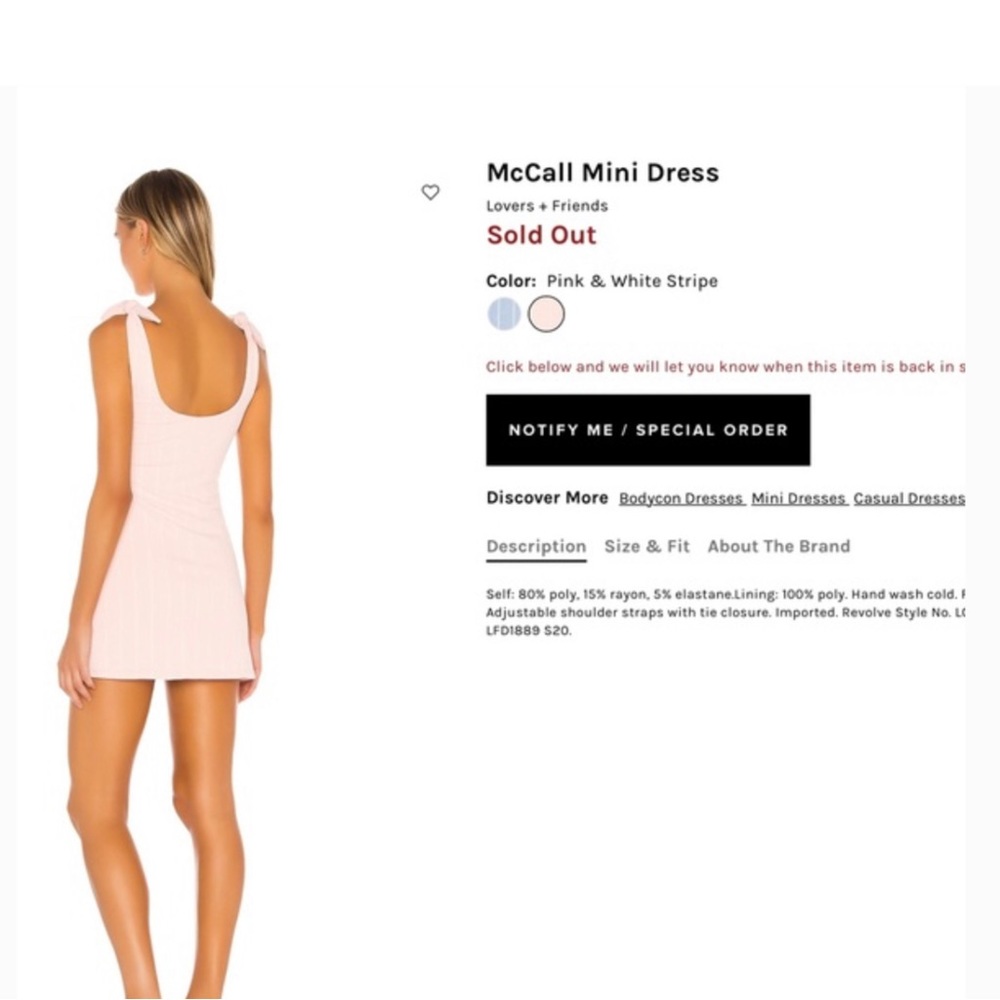 Lovers + Friends McCall Mini Dress Size M
Pink and White Stripe Sleeveless - Picture 9 of 11